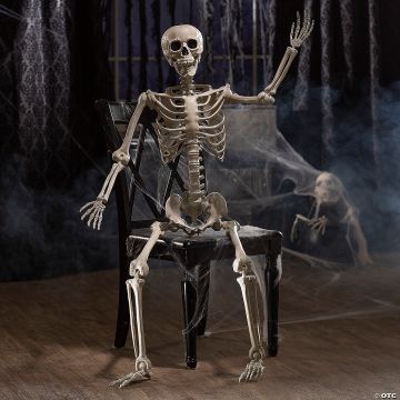 5 Ft. Life-size Posable Skeleton Halloween Decoration