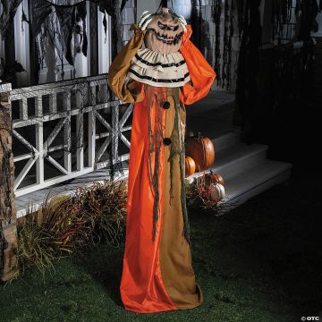 5 Ft. 10" Animated Standing Pop-up Pumpkin Man Halloween Decoration