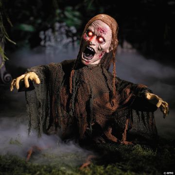 2 Ft. 3 1/2" Animated Groud Breaker Zombie Halloween Decoration