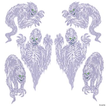Spooky Spirit Plastic Wall Accents