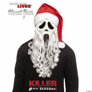 Adults Ghost Face® Full Face Mask With Santa Claus Hat