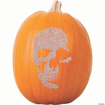 Scary Pumpkin Bling Skull & Jack-o'-lantern Sticker Set Halloween Decoration
