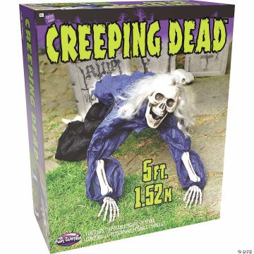5 Ft. Posable Crawling Skeleton Halloween Outdoor Decoration