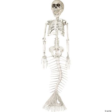 18" Skeleton Mermaid Halloween Decoration