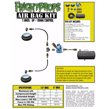 Air Bag Kit: 2.5" Lift - 2 Bags - UP:DOWN Motion
