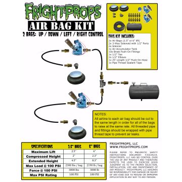 Air Bag Kit: 2.5" Lift - 2 Bags - UP:DOWN:LEFT:RIGHT Motion