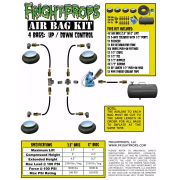 Air Bag Kit: 2.5" Lift - 4 Bags - UP:DOWN Motion