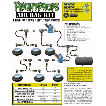 Air Bag Kit: 2.5" Lift - 6 Bags - UP:DOWN:LEFT:RIGHT Motion