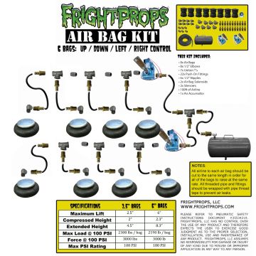 Air Bag Kit: 2.5" Lift - 6 Bags - UP:DOWN:LEFT:RIGHT Motion