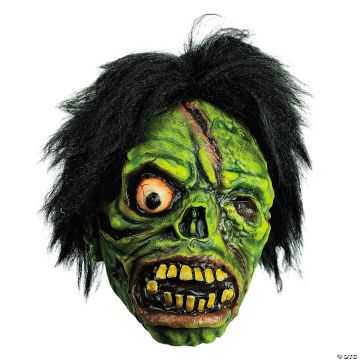 Chamber Of Horrors™ Green Shock Monster Overhead Mask With Hair