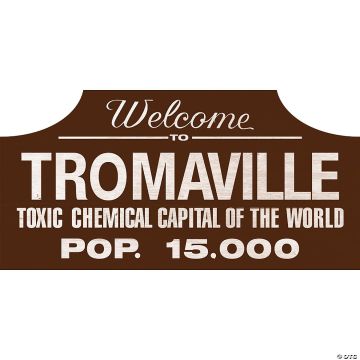 18" The Toxic Avenger™ Tromaville Wood Sign Decoration