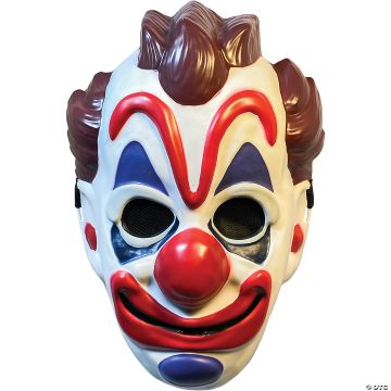 Adults Haunt™ Clown Injection Plastic Half Mask - One Size