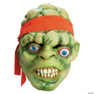 Adults Toxic Crusaders™ Glow-in-the-dark Toxie Vinyl Overhead Mask - One Size