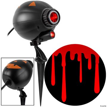 12" Lightshow<sup>®</sup> Halloween Cascading Red Blood Drip Projection Light Halloween Outdoor Yard Decoration