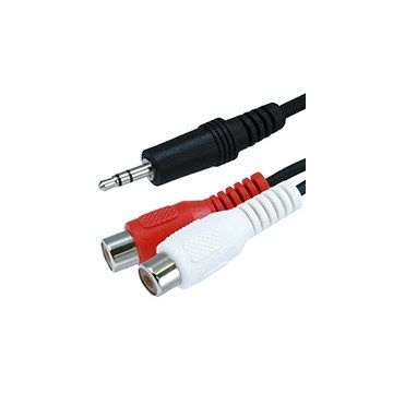 Stereo 1/8 TO 2 RCA Female