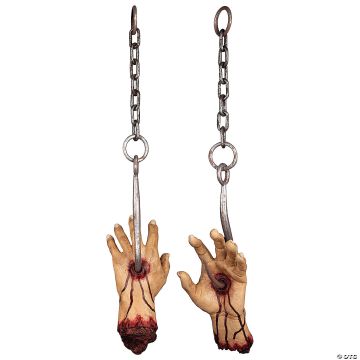 Ghoulish Productions Hanging Severed Hands Halloween Decoration