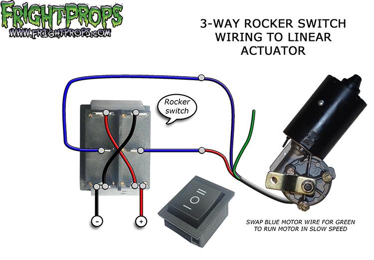 3-Way Rocker Switch Wiring to Motors and Linear Actuators