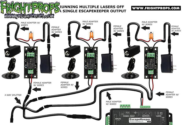 Running Multiple Lasers Off a Single EscapeKeeper Output