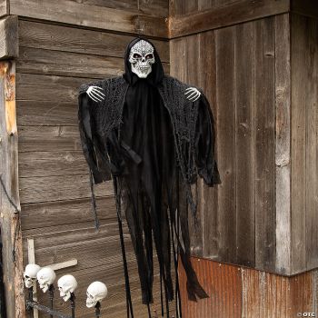 4 FT HANGING ANIMATED BLACK REAPER