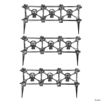 BLACK/SKULL GRAVEYARD FENCE - BLACK