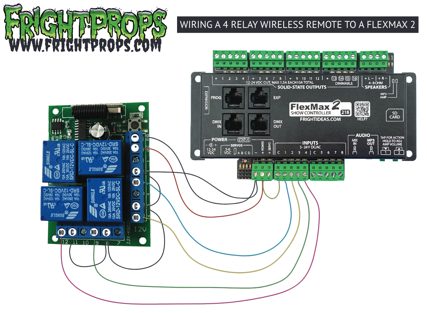 Wiring a 4 Relay Wireless Remote to a FlexMax 2